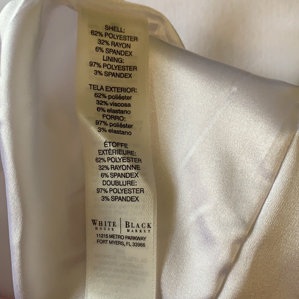 White House Black Market WHBM white dress 8 New NWT medium Sleeveless GORGEOUS - Picture 9 of 11